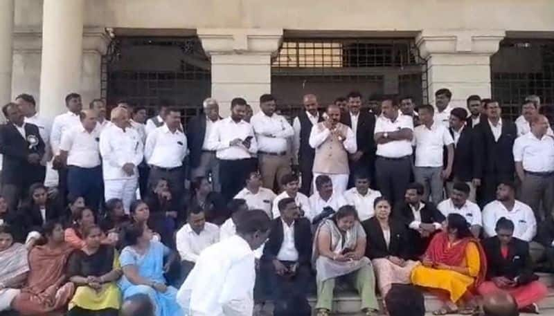 PSI Suspend For Lawyers Protest in Ramanagara grg 