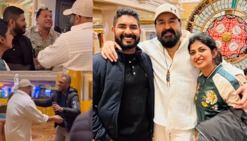 mohanlal at las vegas shares fun moments with fans video nsn