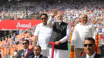 PM Modi is on his three-day Gujarat tour he laid the foundation stone and inaugurated development projects worth Rs 8,350 crore XSMN