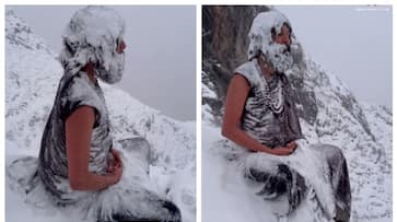 himanchal pradesh Mahayogi Satyendra Nath video viral  who did yoga in snow kxa 