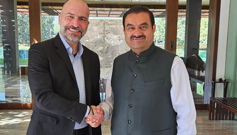 Captivating chat Gautam Adani meets Uber CEO at breakfast hints at future collaborations gcw