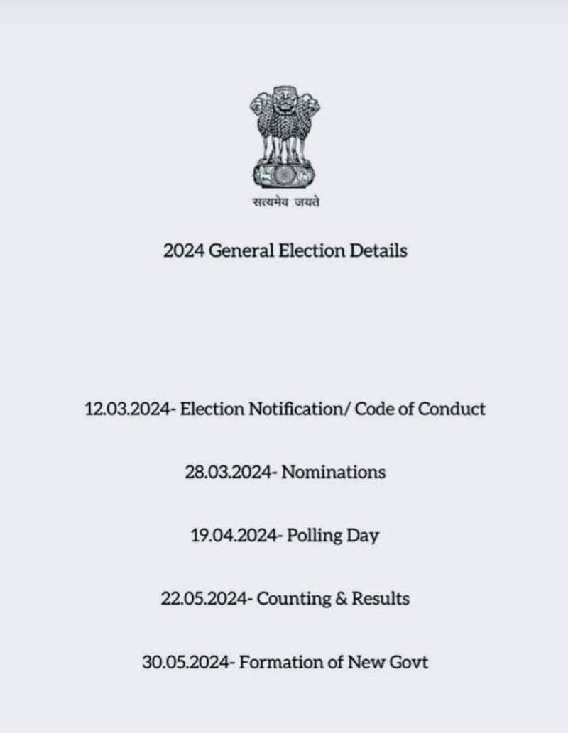 Fact Check Viral message claims 2024 General Election on 19 04 2024 and result came on 22 05 2024 here is the fact