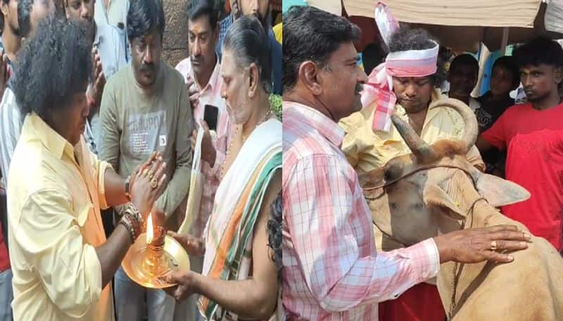 Actor Yogi babu offered prayers in Sundararaja Perumal temple in paramakudi ans