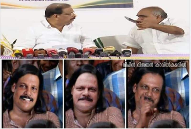 K Sudhakaran trolls after bad remarks to vd satheesan 