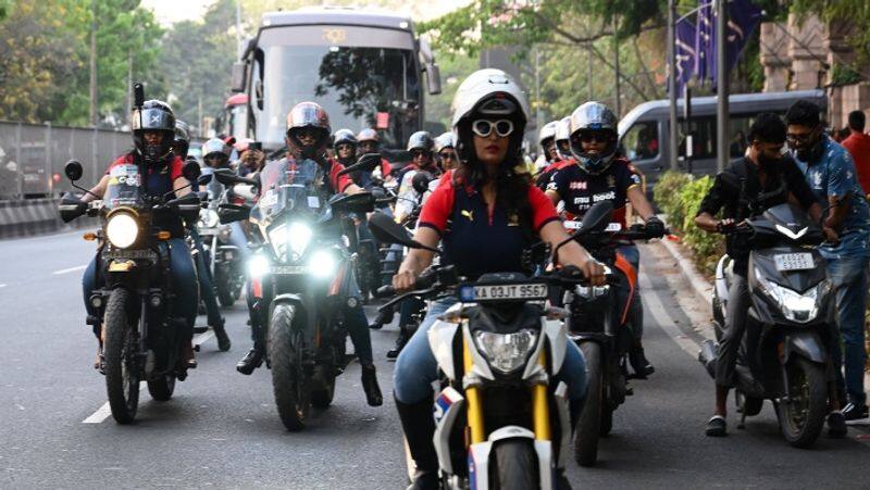 A video of a large number of women marching together on a Royal Enfiled bike in Bengaluru in support of the RCB in WPL 2024 is going viral rsk