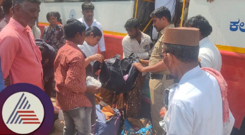 Gold chain theft passengers bag checking by police at raichur rav