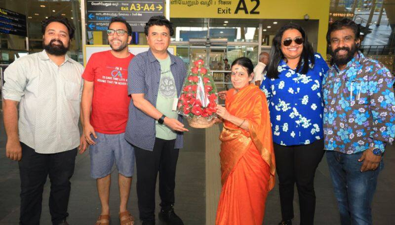 Grammy award winner ganesh rajagopaln had a warm welcome in chennai airport ans