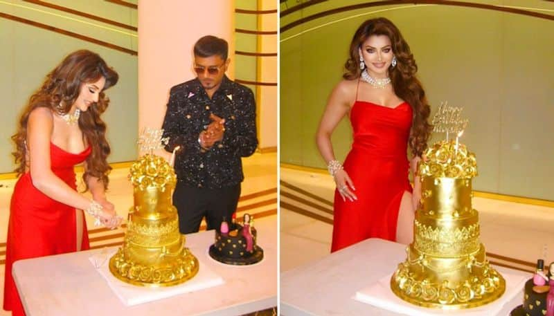 Urvashi Rautela celebrates birthday with 'REAL' gold cake worth Rs 3 crore gifted by Yo Yo Honey Singh- see pictures RBA