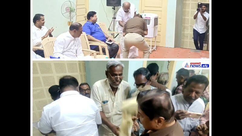 Actor Sivakumar fell at the feet of Pala.Karuppiah in sivagangai vel