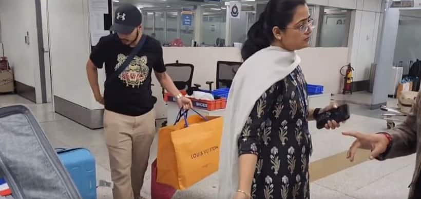 Viral: Kashmiri activist who trashed Pakistan in UK grilled at Delhi airport over Louis Vuitton bag (WATCH)