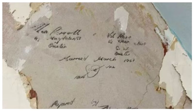 After 64 years wife received love letter written by husband from house's wall bkg