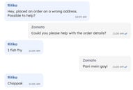 Zomato's hilarious response leaves netizens in splits after woman orders to wrong address