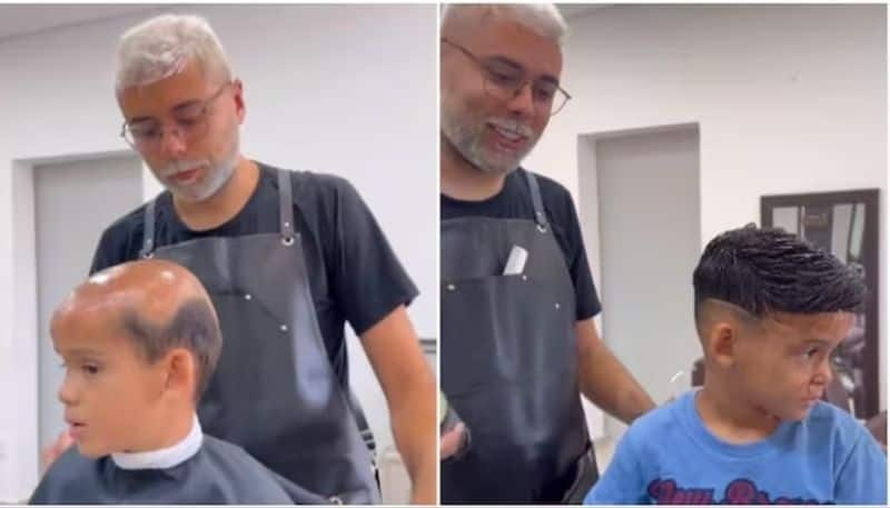 hair stylists video in which he gives young burn victim a beautiful makeover