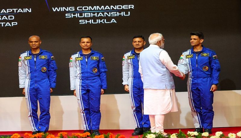 Gaganyaan human space flight mission PM Modi announces names of astronauts san