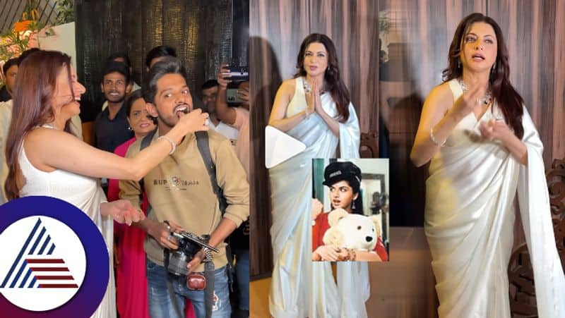 Bhagyashree looks dreamy in a white saree as she drops inside PICS from her birthday party suc