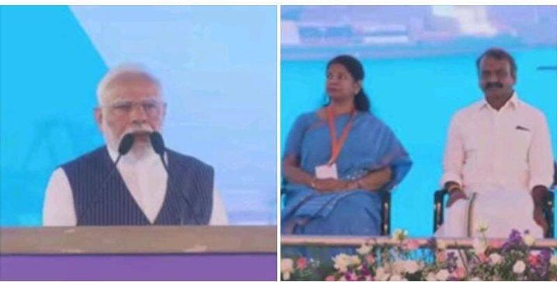 PM Modi ignores Kanimozhi and Eva Velu names at Thoothukudi ceremony KAK