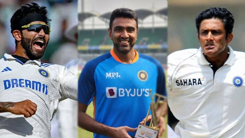 Top 5 Indian bowlers to take most test wickets at home Ashwin Kumble Jadeja Kapil Dev RMA