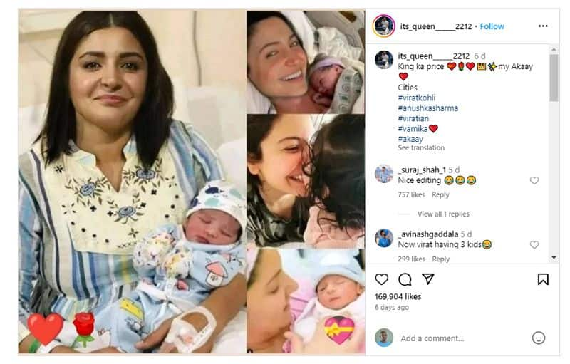 Fact Check Actress anushka sharma with her newborn akaay here is the reality of viral photos