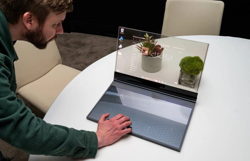 Lenovo unveils world first transparent laptop A glimpse into the future with MicroLED display vvk