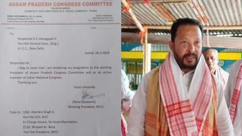 An another jolt Assam congress working president Rana Goswami resigned may join BJP smp