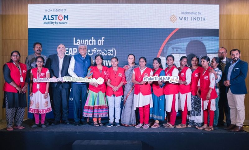 Alstom has introduced Low Emission Access to Public Transport in Namm metro E auto with Women drivers Bengaluru ckm