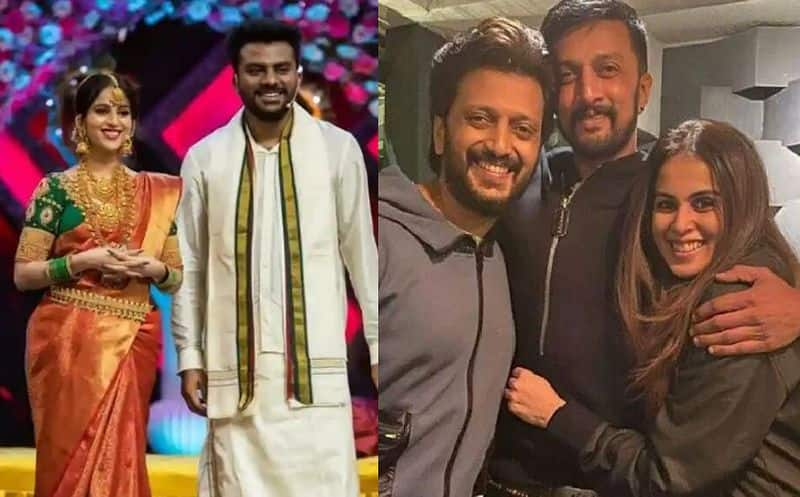 Chandan Shetty Nivedita Gowda Wedding Anniversary and Sudeep Genelia Video Viral gvd