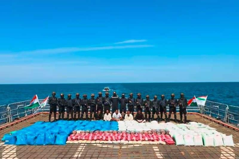 Massive joint operation in Arabian sea 3300 kg of drugs seized akb