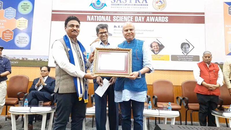 Sastra University honours scientists vel