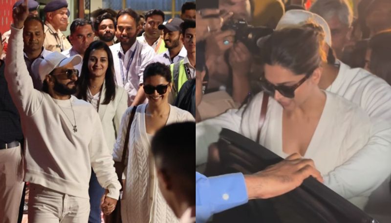 WATCH: Ranveer Singh protects pregnant wife Deepika Padukone from crowd, celebrates good news with paps RKK