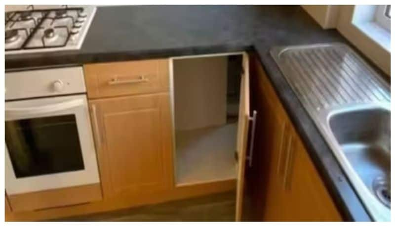 couple found a secret room hidden behind a tiny hole in kitchen bkg