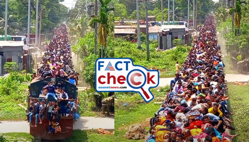 Fact Check Viral video of overcrowded train is from Bangladesh not from India 