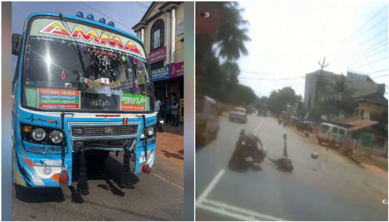 bike and bus accident two young men death in pavarattani thrissur fvv