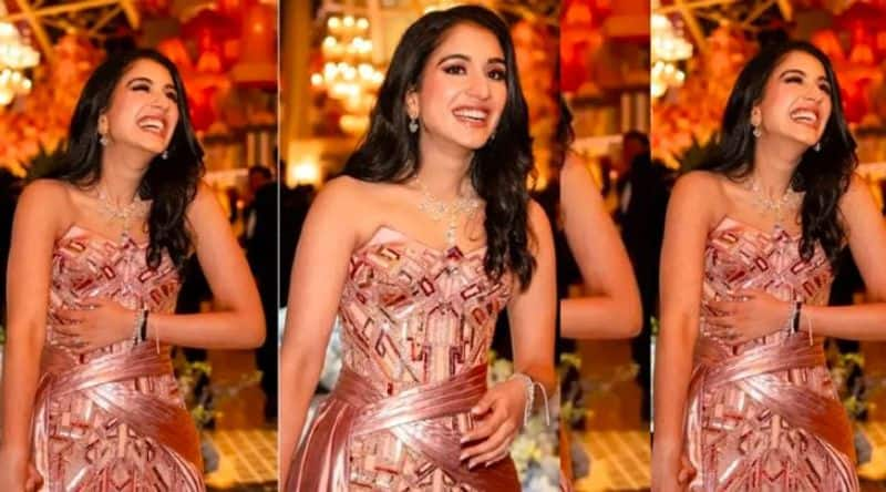 Anant ambani, Radhika merchant pre wedding, Bride to be Radhika Merchant look breathtaking in Versace gown Vin