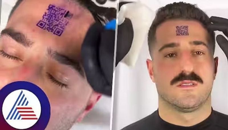 The man who put QR code on his forehead, if you ask the reason, you will be shocked!-sak