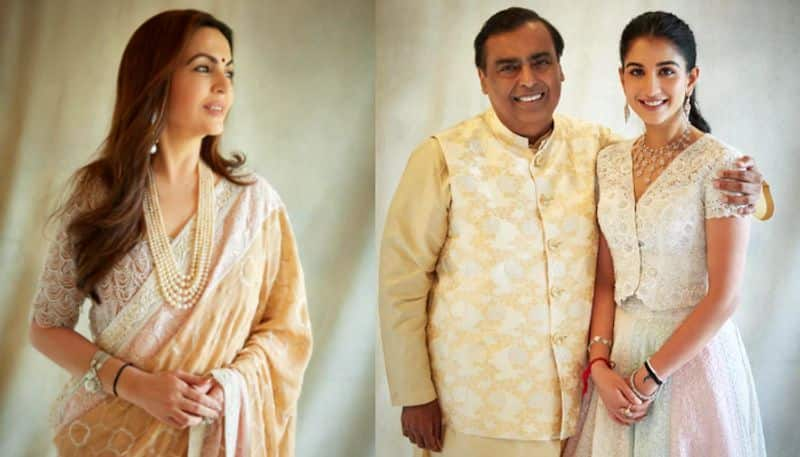 Radhika Merchant  and Nita Ambani twinned in Chikankari ghagras as they welcomed guests to Jamnagar