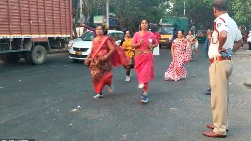 Women running for  health awareness at bengaluru rav