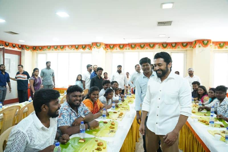 Actor Suriya arranged sumptuous lunch for his fans gan