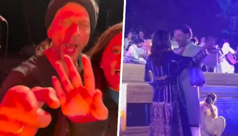 Shah Rukh Khan, Suhana dance as Akon sings 'Chammak Challo' at Radhika, Anant's pre wedding bash [WATCH]