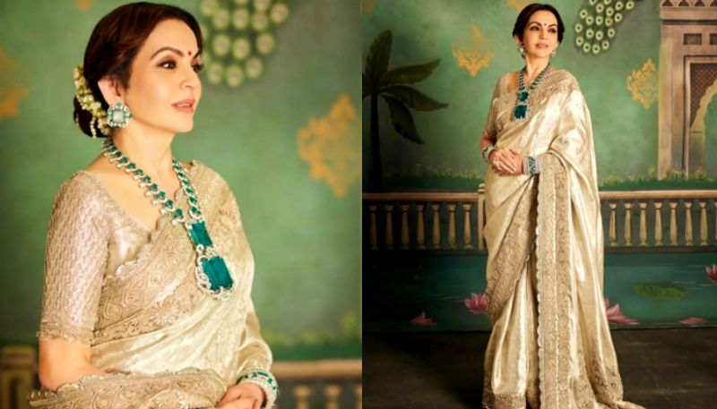 Nita Ambani Wears 500 Crore Emerald-Diamond Necklace At Anant Ambani-Radhika Merchant's prewedding party 