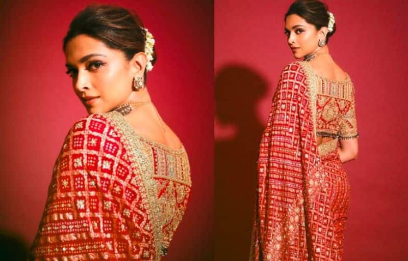 Bollywood Actres Deepika Padukone looks gorgeous in Red saree, fans comment about Baby bump Vin