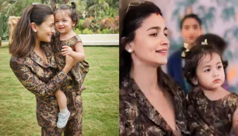 Alia Bhatt and her daughter Raha twinning outfit in anant ambani wedding 