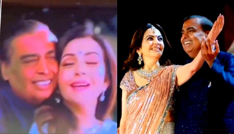 Mukesh Ambani-Nita Ambani Pyaar Hua Ikraar Hua Dance For Anant-Radhika's Pre-Wedding party 