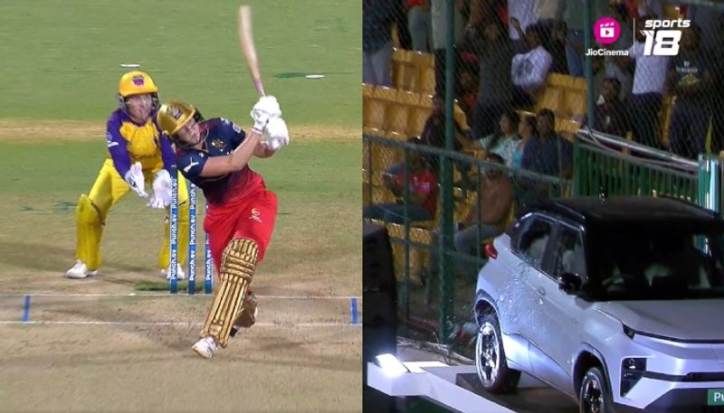 WPL 2024: Ellyse Perry smashes car mirror with big six  RCB vs UPW WPL Highlights RMA