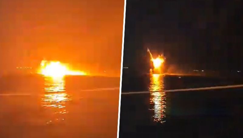 Ukraine destroys Russian military patrol boat in Black Sea near annexed Crimea; WATCH viral video snt