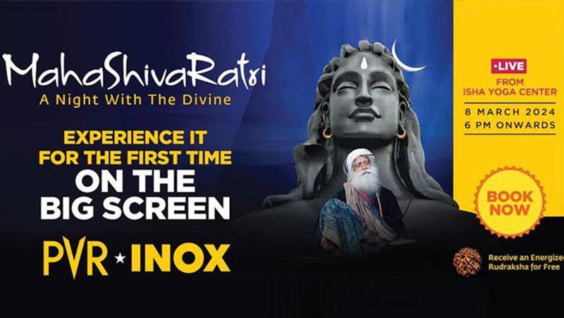 Isha Mahashivratri Festival Live streaming at PVR Inox Cinemas dee