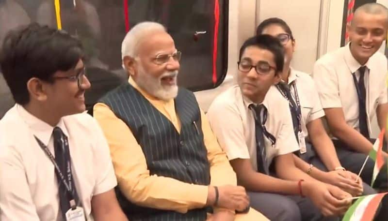 PM Modi takes Kolkata Metro ride with students in India's 1st underwater tunnel lns