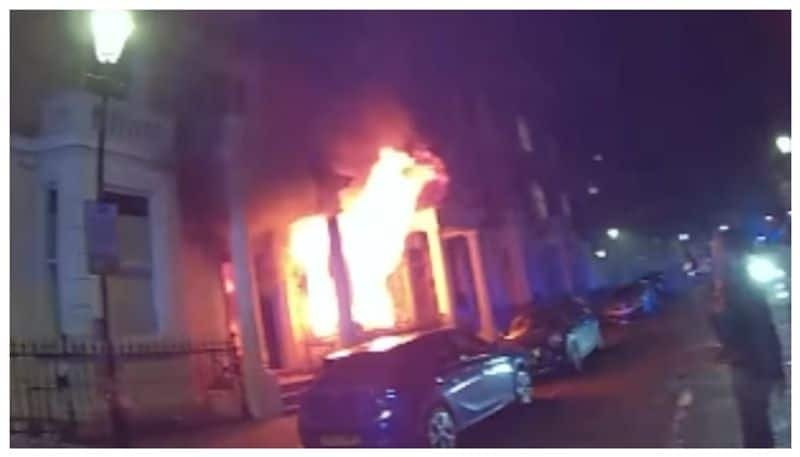 Viral Video of Police rescue 160 people from a burning building at london  