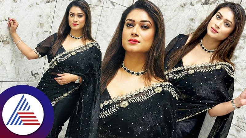 Bigg Boss Kannada contestant, Actress Tanisha Kuppanda in black saree, netizens comment as Benki Vin