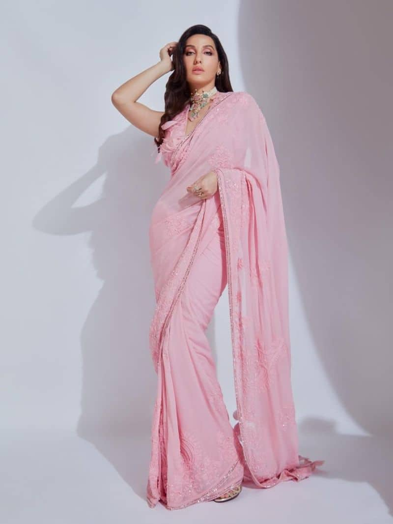 Nora fatehi 8 saree design for tall and slim look zkamn