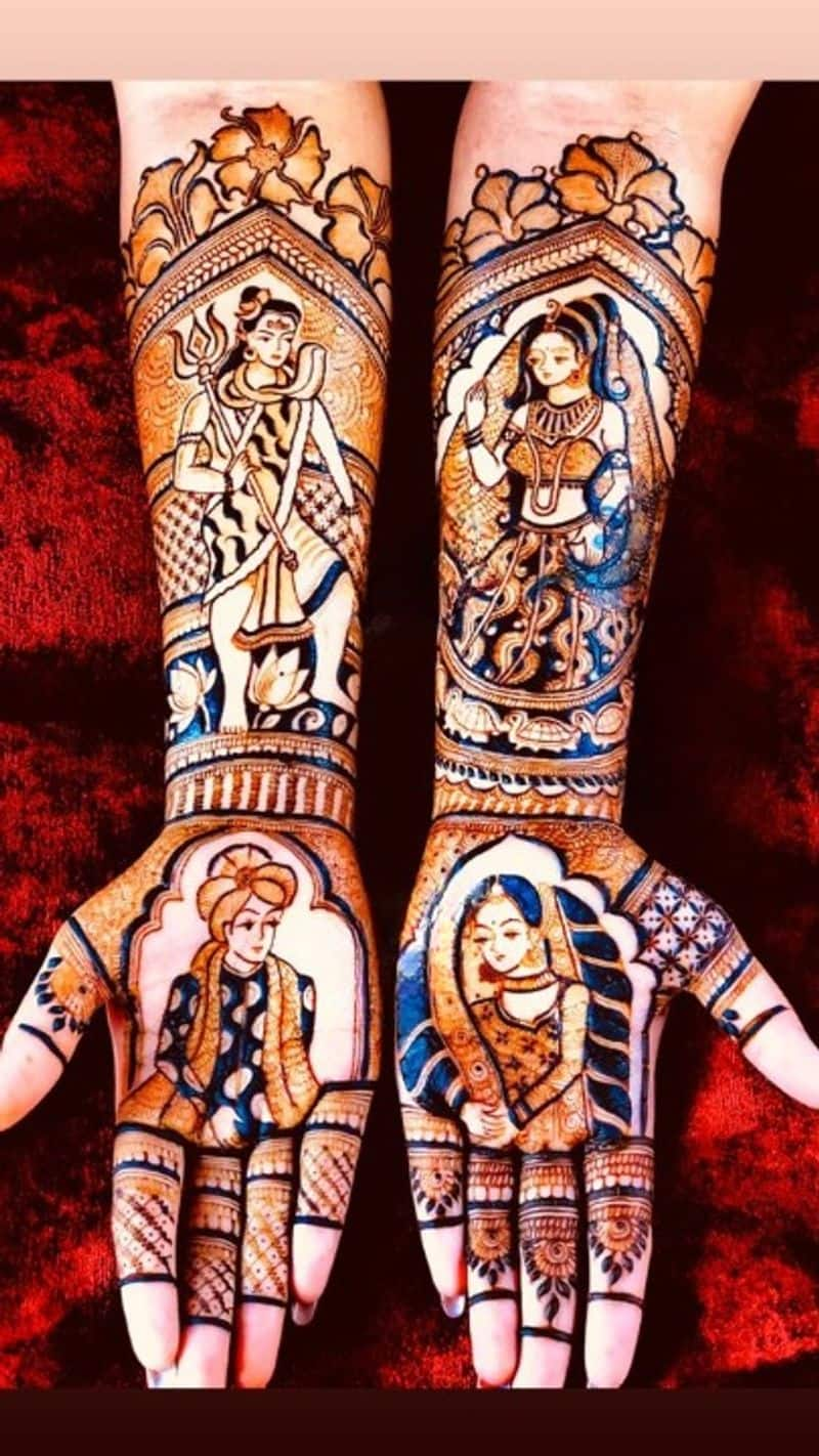 mahashivratri 2024 mehndi design for shivratri front hand simple kxa 